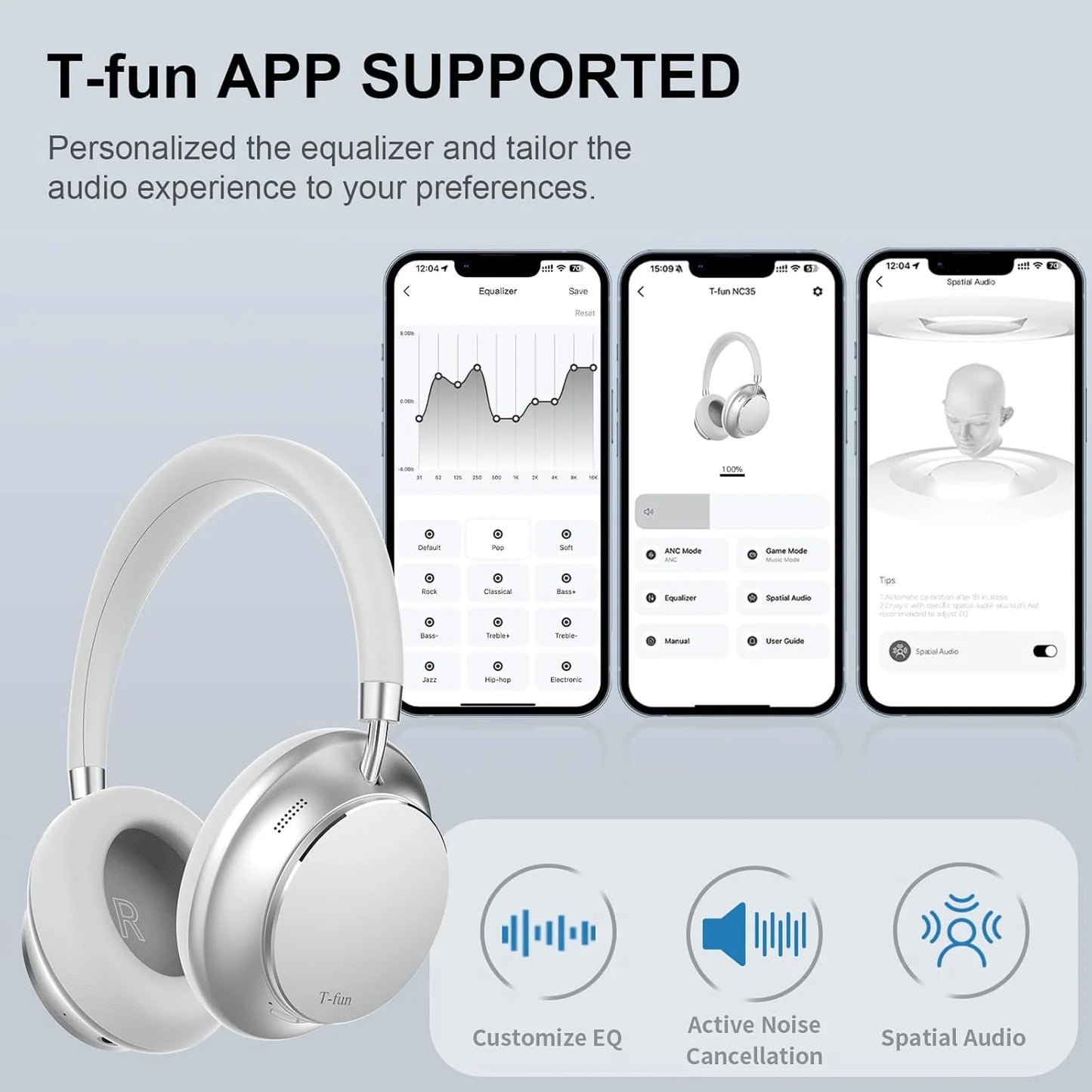 Men’s Bluetooth Over‑Ear Headphones