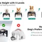 2-in-1 Elevated Slow Feeder Dog Bowls, Non-Slip Stainless Steel/Plastic/ Pet Food & Water Bowls with Foldable Stand