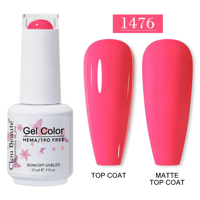 Clou Beaute 15ml HEMA/TPO-Free UV Gel Polish (Classic Red Collection)