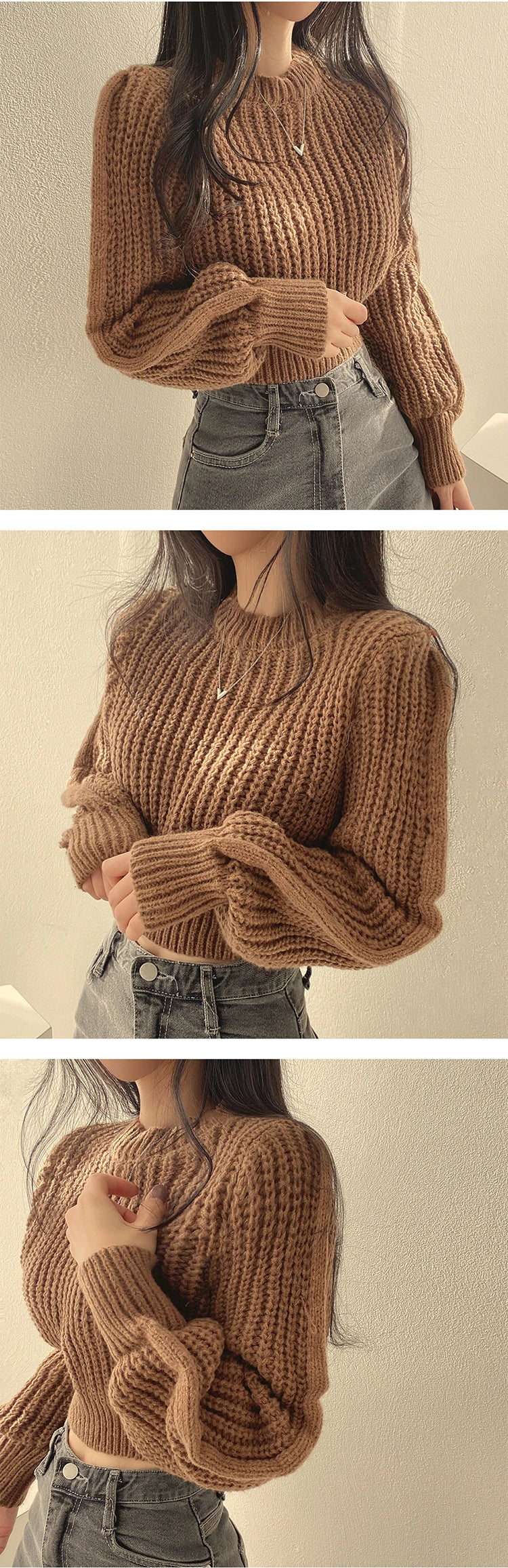 Women’s Loose Vintage Harajuku Lantern Sleeve Sweater