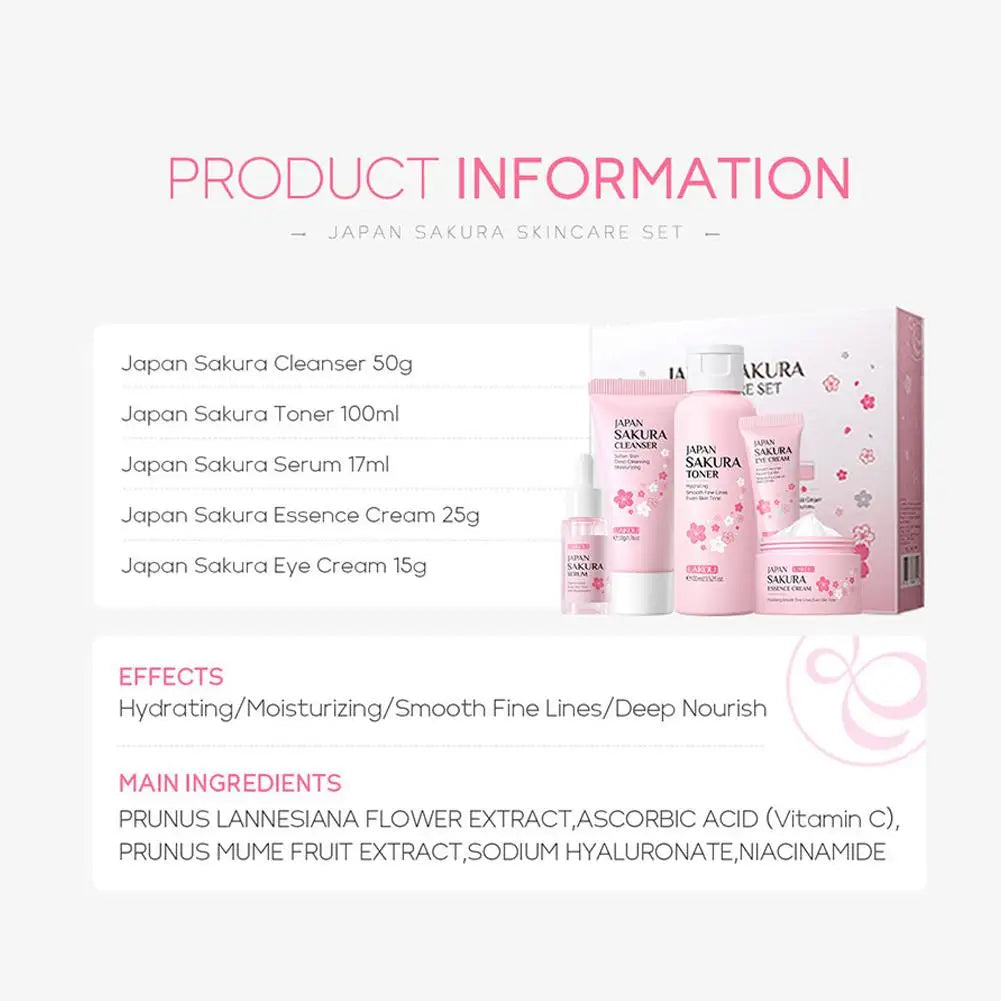 Sakura 6-Piece Travel Skin Care Set