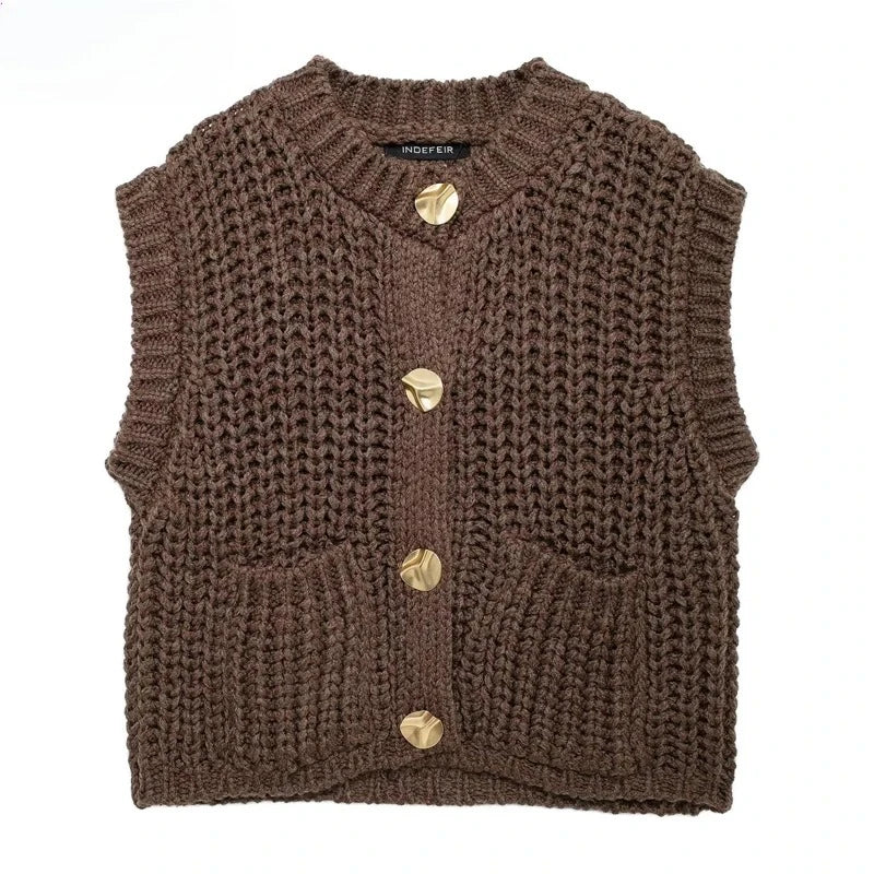 Cozy Knit Sleeveless Vest Top