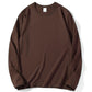 Women Leisure Cotton Long‑Sleeve Round‑Neck Top
