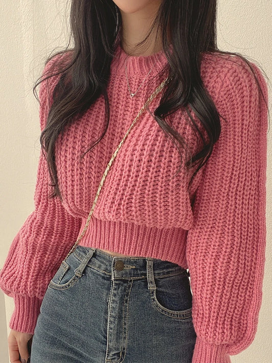 Women’s Loose Vintage Harajuku Lantern Sleeve Sweater