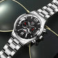 The DEYROS 5PCS Set: Fashion Men's Calendar Quartz Watch, Necklace, and Bracelet