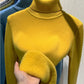 Women’s Velvet‑Lined Thick Turtleneck Sweater