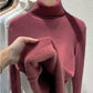 Women’s Velvet‑Lined Thick Turtleneck Sweater