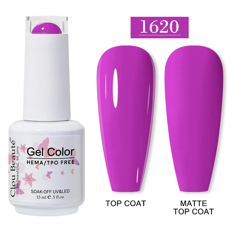 Clou Beaute 15ml HEMA/TPO-Free UV Gel Polish (Classic Red Collection)