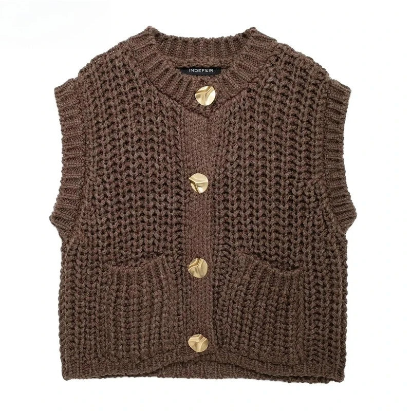 Cozy Knit Sleeveless Vest Top