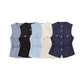 Urban Chic Tweed Waistcoat – Belted Sleeveless Vest