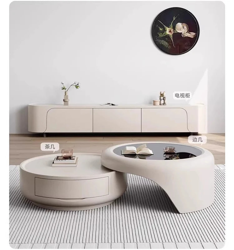 Luxury Modern Round Coffee Table – Minimalist Contemporary Design