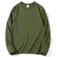 Women Leisure Cotton Long‑Sleeve Round‑Neck Top