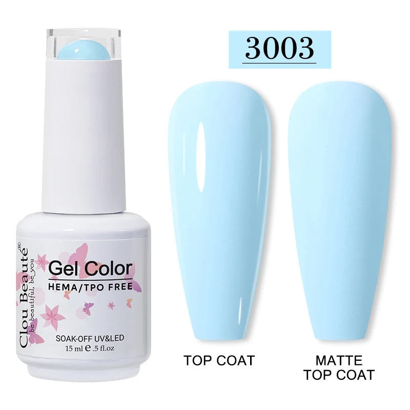 Clou Beaute 15ml HEMA/TPO-Free UV Gel Polish (Classic Red Collection)