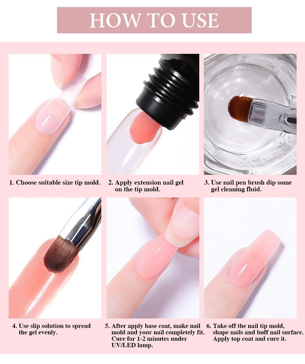 PUENTE Hema-Free 30ML Poly Nail Gel Set (5 Pcs)