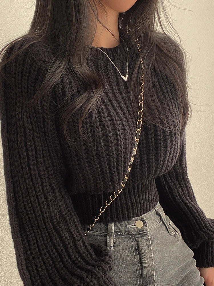 Women’s Loose Vintage Harajuku Lantern Sleeve Sweater