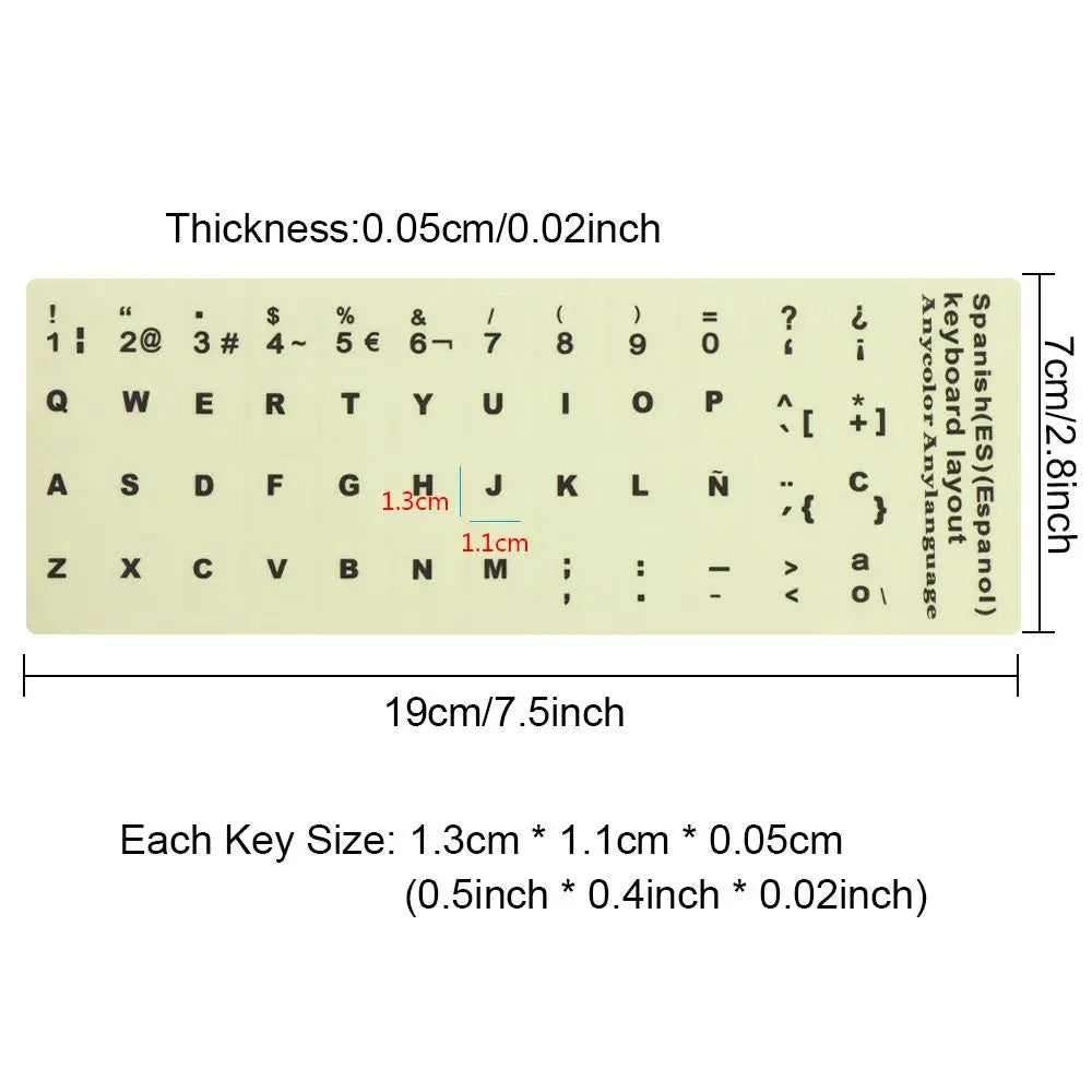 "Laptop Keyboard Sticker Protective Film - Multi-Language"