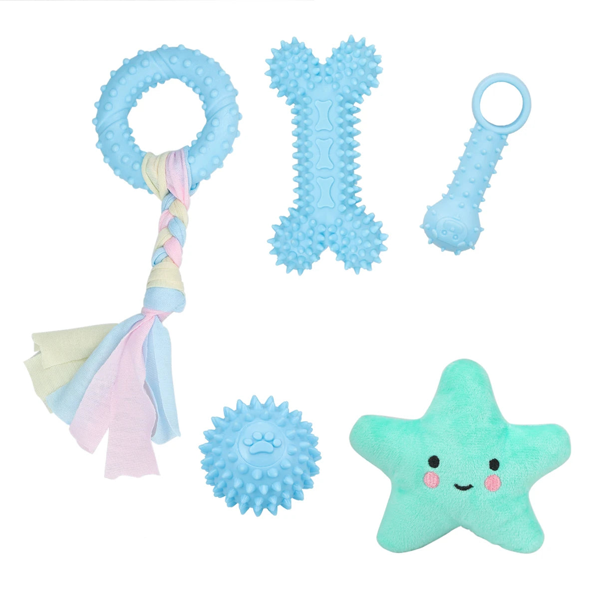 5-pack pet toys plush dog