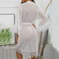 Scarlet Lace Satin Nightgown
