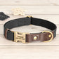Free Custom PU Leather Dog Collar Engraved Dog Collars Adjustable Pet Buckle ID Necklace Durable for Small Medium Large Dogs Pug