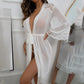 Scarlet Lace Satin Nightgown