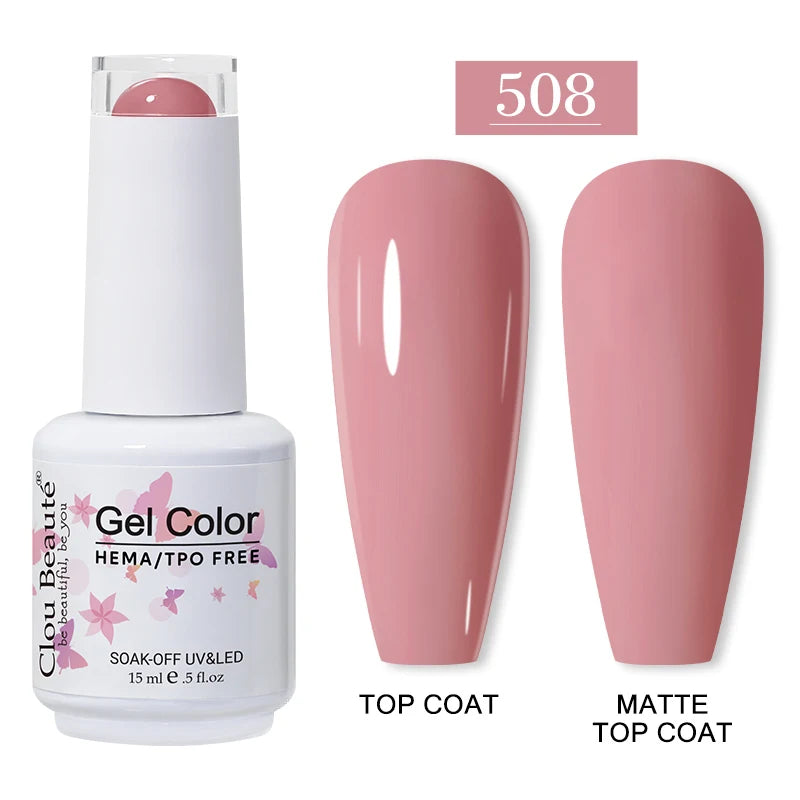 Clou Beaute 15ml HEMA/TPO-Free UV Gel Polish (Classic Red Collection)