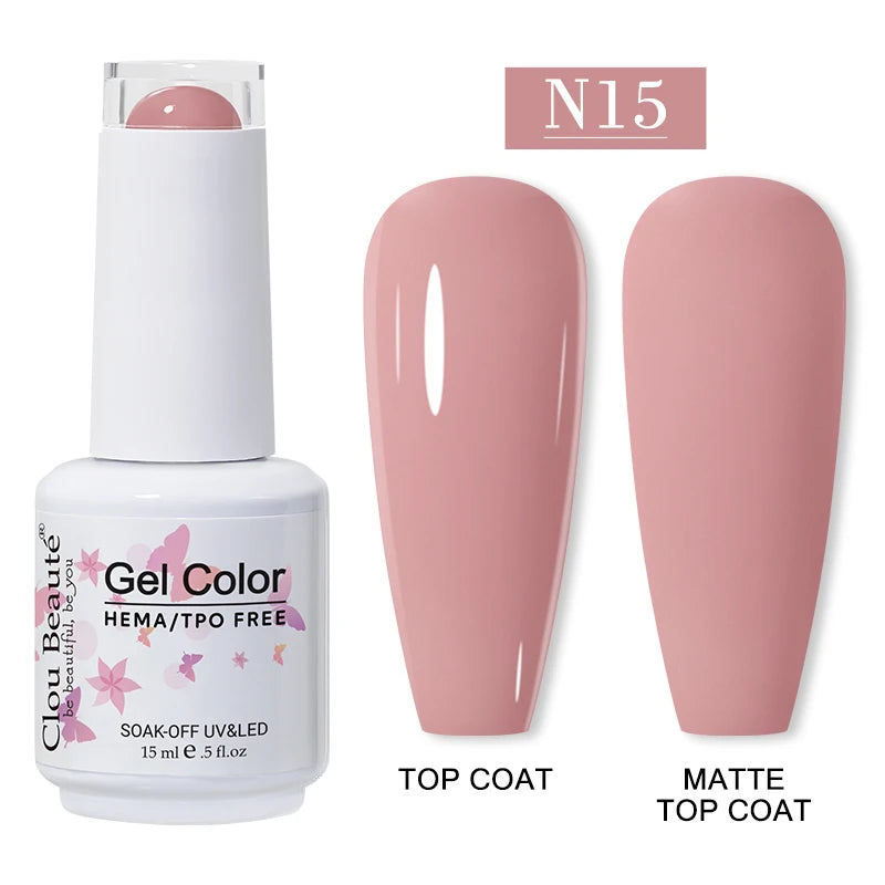 Clou Beaute 15ml HEMA/TPO-Free UV Gel Polish (Classic Red Collection)