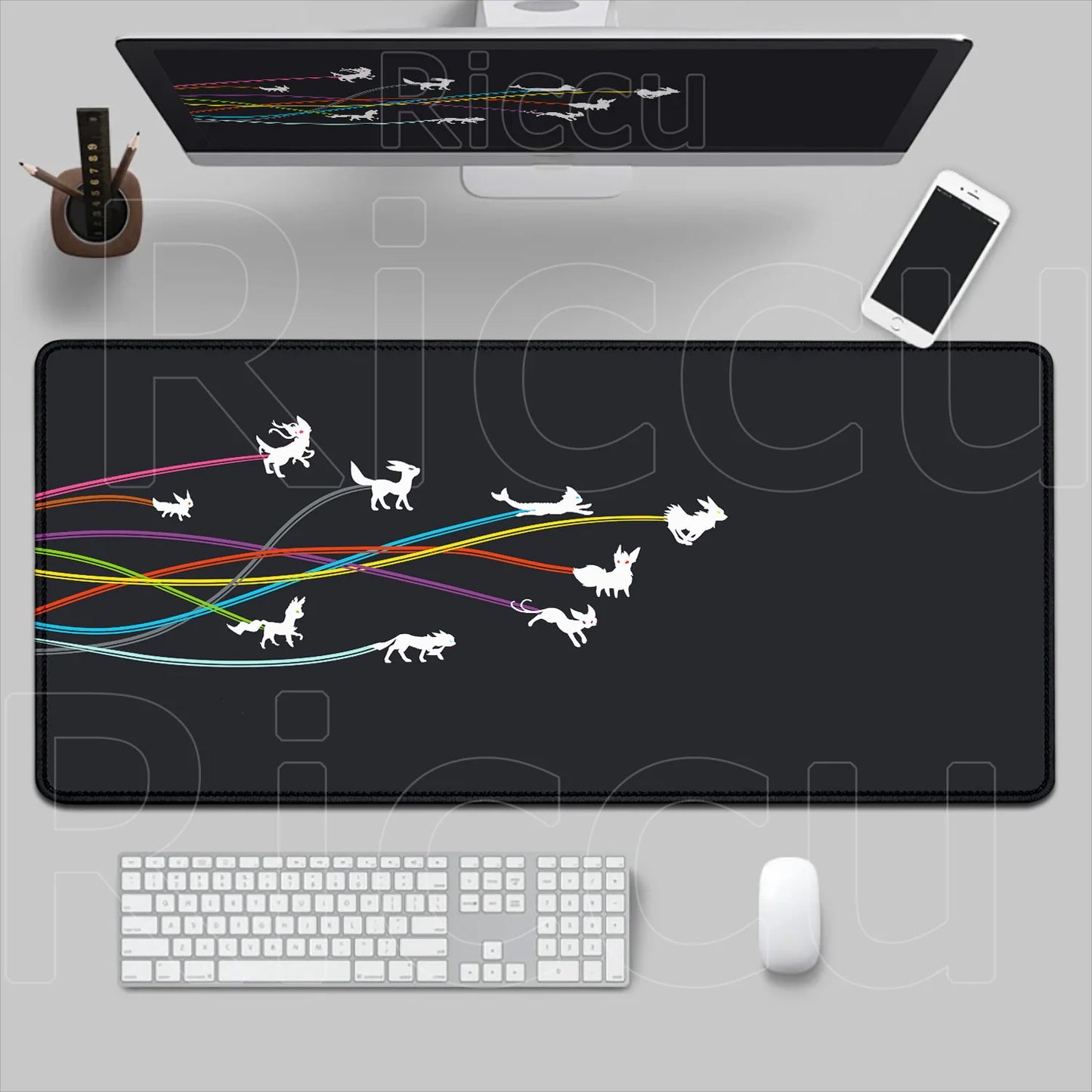 Kawaii Eevees Mouse Pad - Pokémon Office Gaming Desk Mat