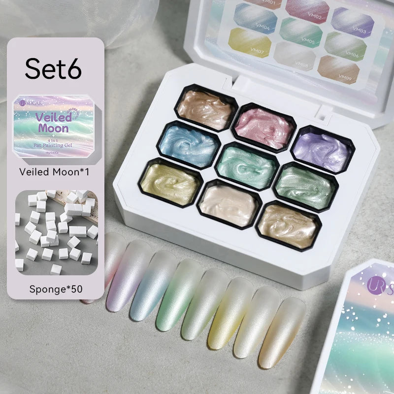 UR SUGAR 9-Color Pat Painting Gel Palette