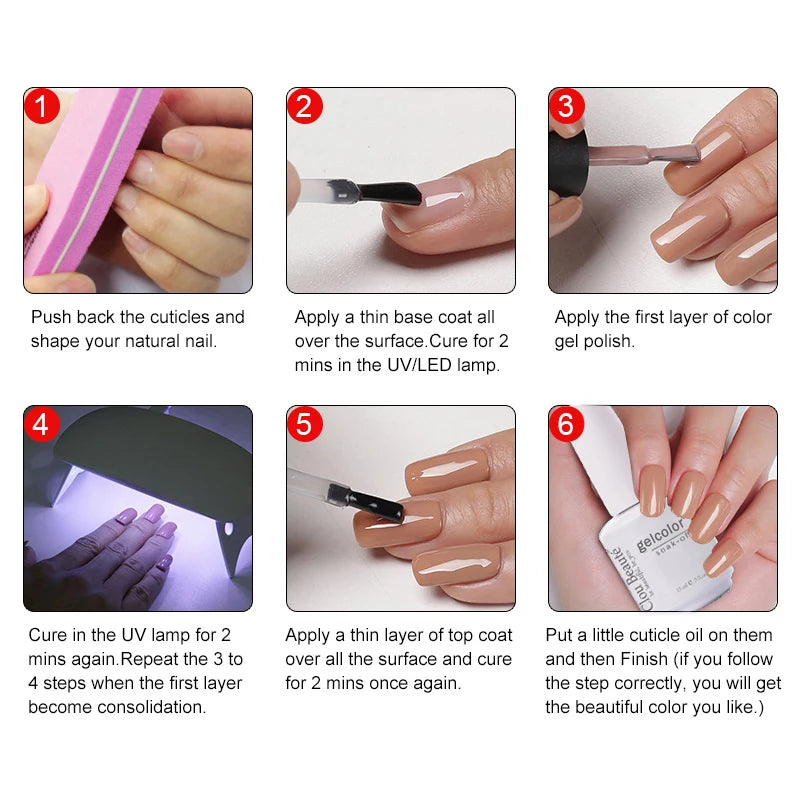Clou Beaute 15ml HEMA/TPO-Free UV Gel Polish (Classic Red Collection)