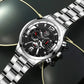 The DEYROS 5PCS Set: Fashion Men's Calendar Quartz Watch, Necklace, and Bracelet
