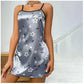 Midnight Blossom Satin Nightdress