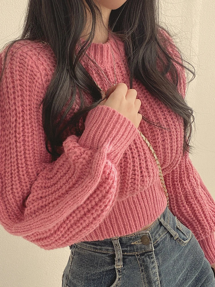 Women’s Loose Vintage Harajuku Lantern Sleeve Sweater