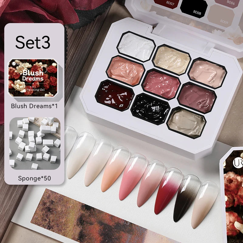 UR SUGAR 9-Color Pat Painting Gel Palette