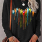 Women’s Cotton Printed Long‑Sleeve Top