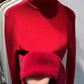 Women’s Velvet‑Lined Thick Turtleneck Sweater