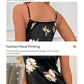 Midnight Blossom Satin Nightdress