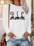 Women’s Cotton Printed Long‑Sleeve Top