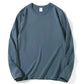 Women Leisure Cotton Long‑Sleeve Round‑Neck Top