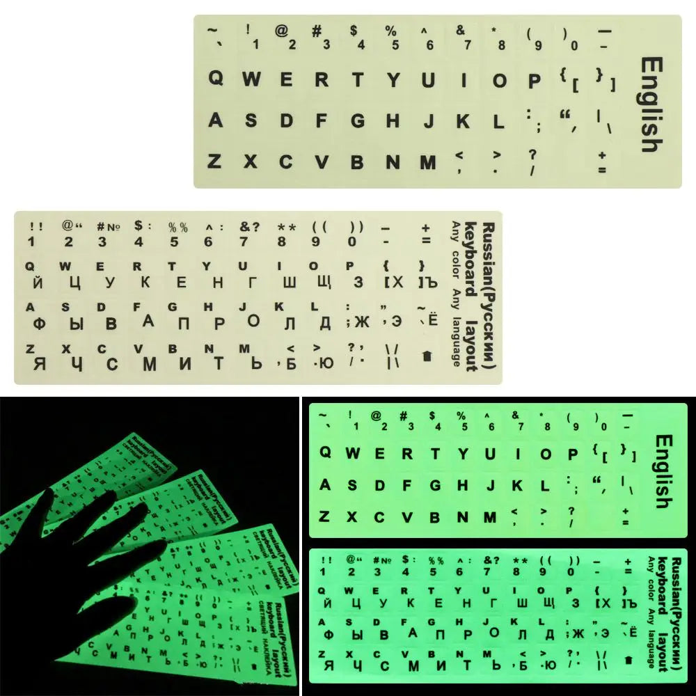 "Laptop Keyboard Sticker Protective Film - Multi-Language"