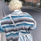 Y2K Striped Knit Cardigan
