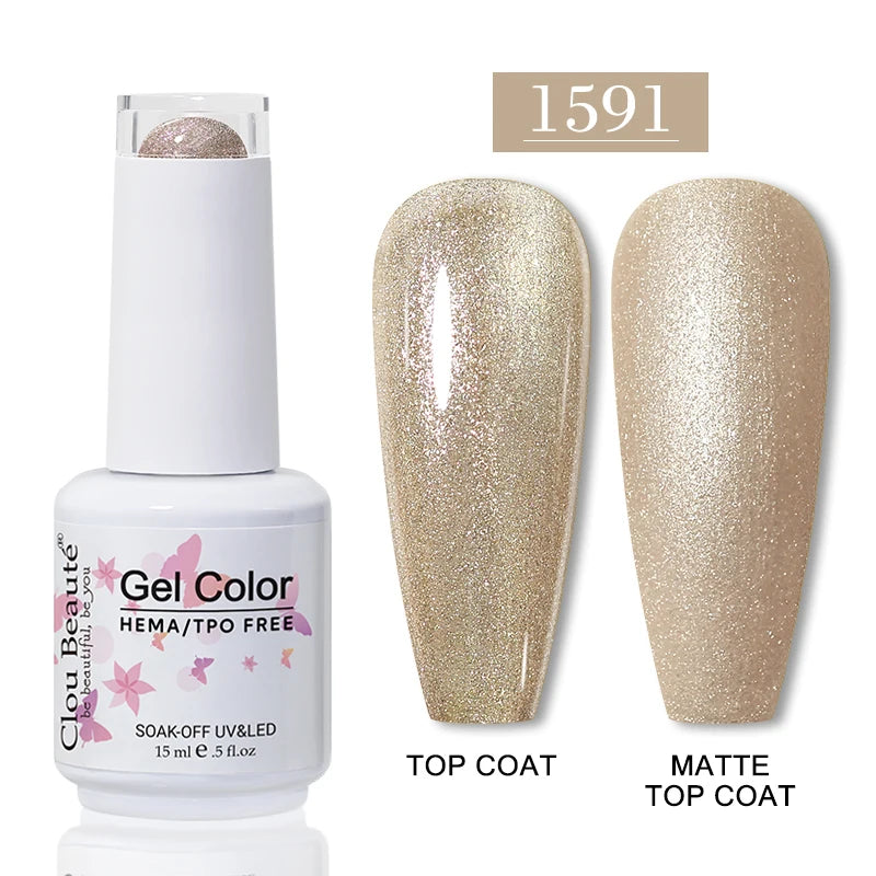 Clou Beaute 15ml HEMA/TPO-Free UV Gel Polish (Classic Red Collection)