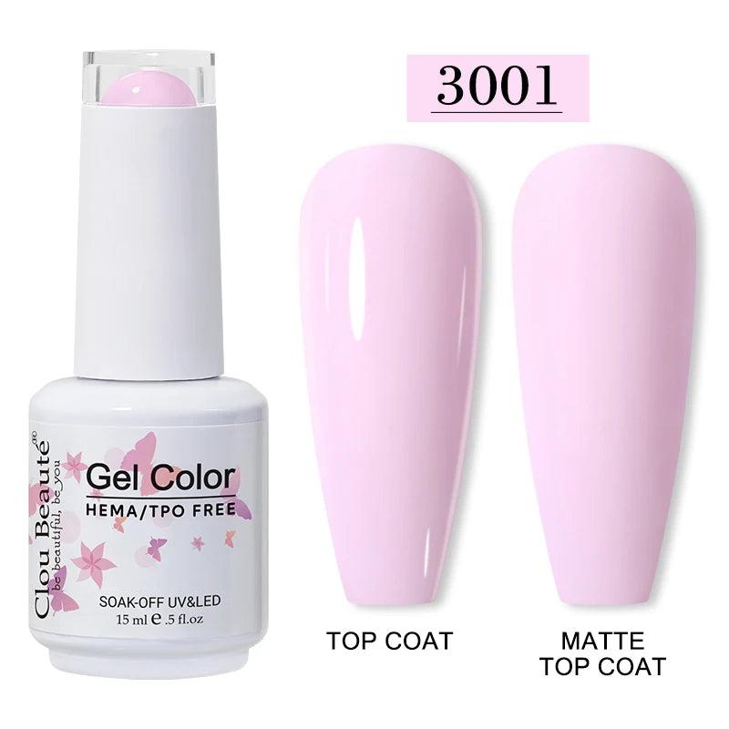 Clou Beaute 15ml HEMA/TPO-Free UV Gel Polish (Classic Red Collection)