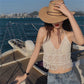 Boho Fringe Halter Crop Top