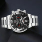 The DEYROS 5PCS Set: Fashion Men's Calendar Quartz Watch, Necklace, and Bracelet