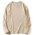 Women Leisure Cotton Long‑Sleeve Round‑Neck Top