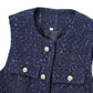 Urban Chic Tweed Waistcoat – Belted Sleeveless Vest