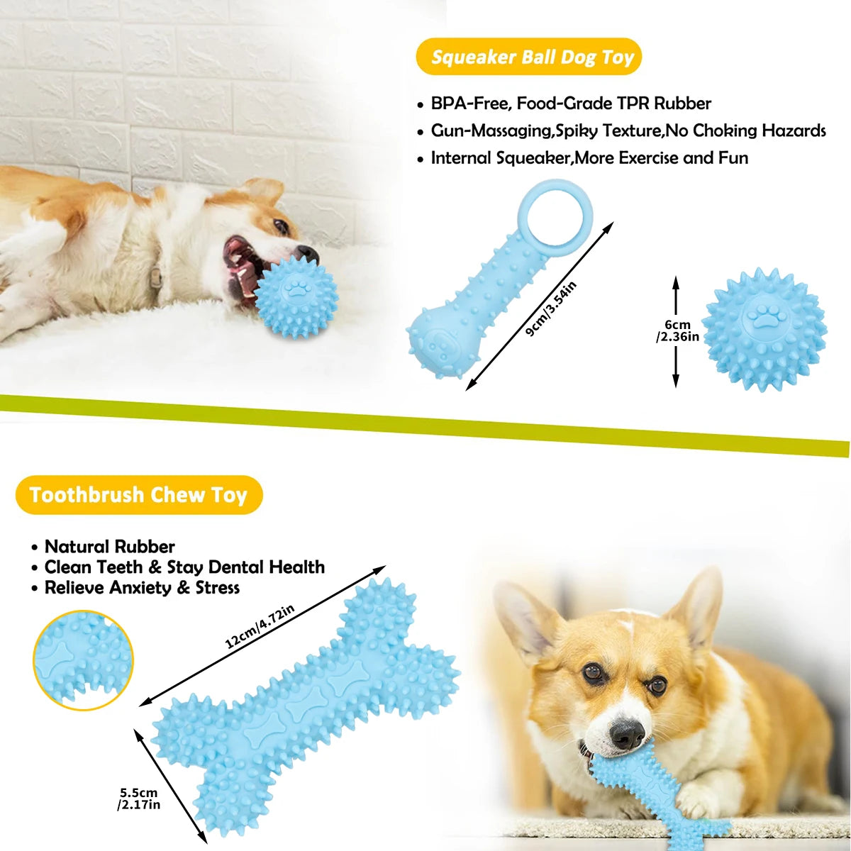 5-pack pet toys plush dog