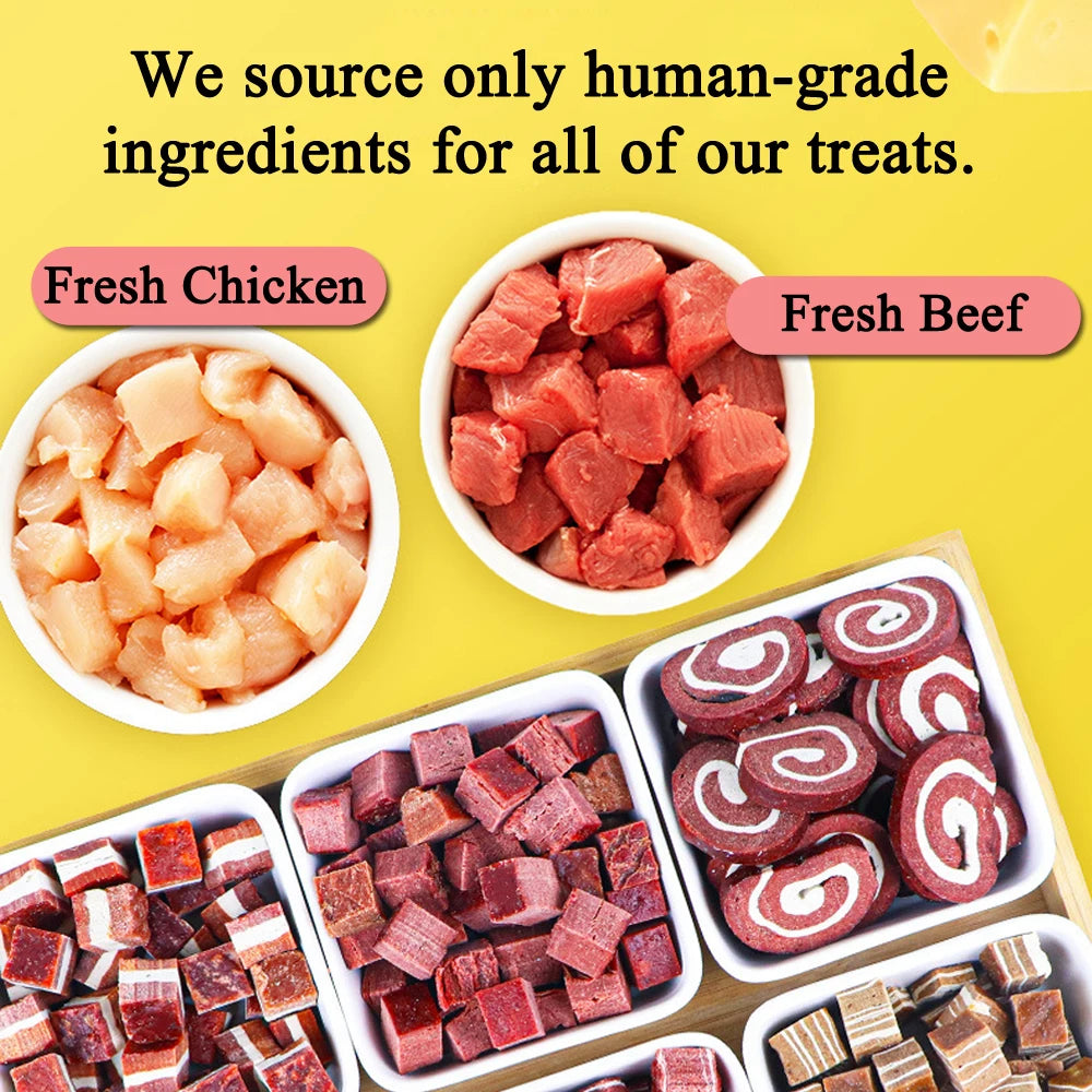 Diced Beef Dog Treats for Small,