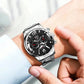 The DEYROS 5PCS Set: Fashion Men's Calendar Quartz Watch, Necklace, and Bracelet