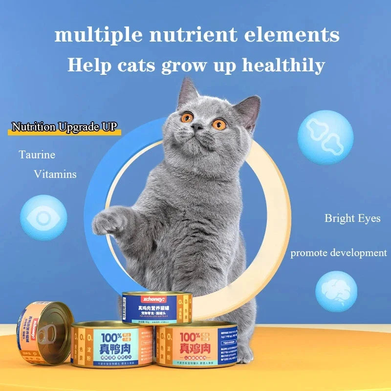 Canned cat wholesale chicken duck hydrating